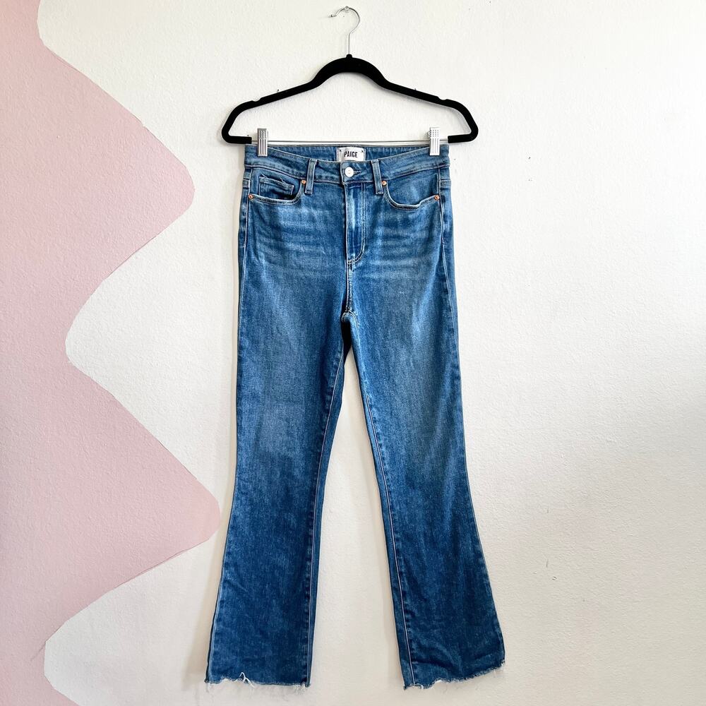 PAIGE Medium Blue Wide Leg Jeans